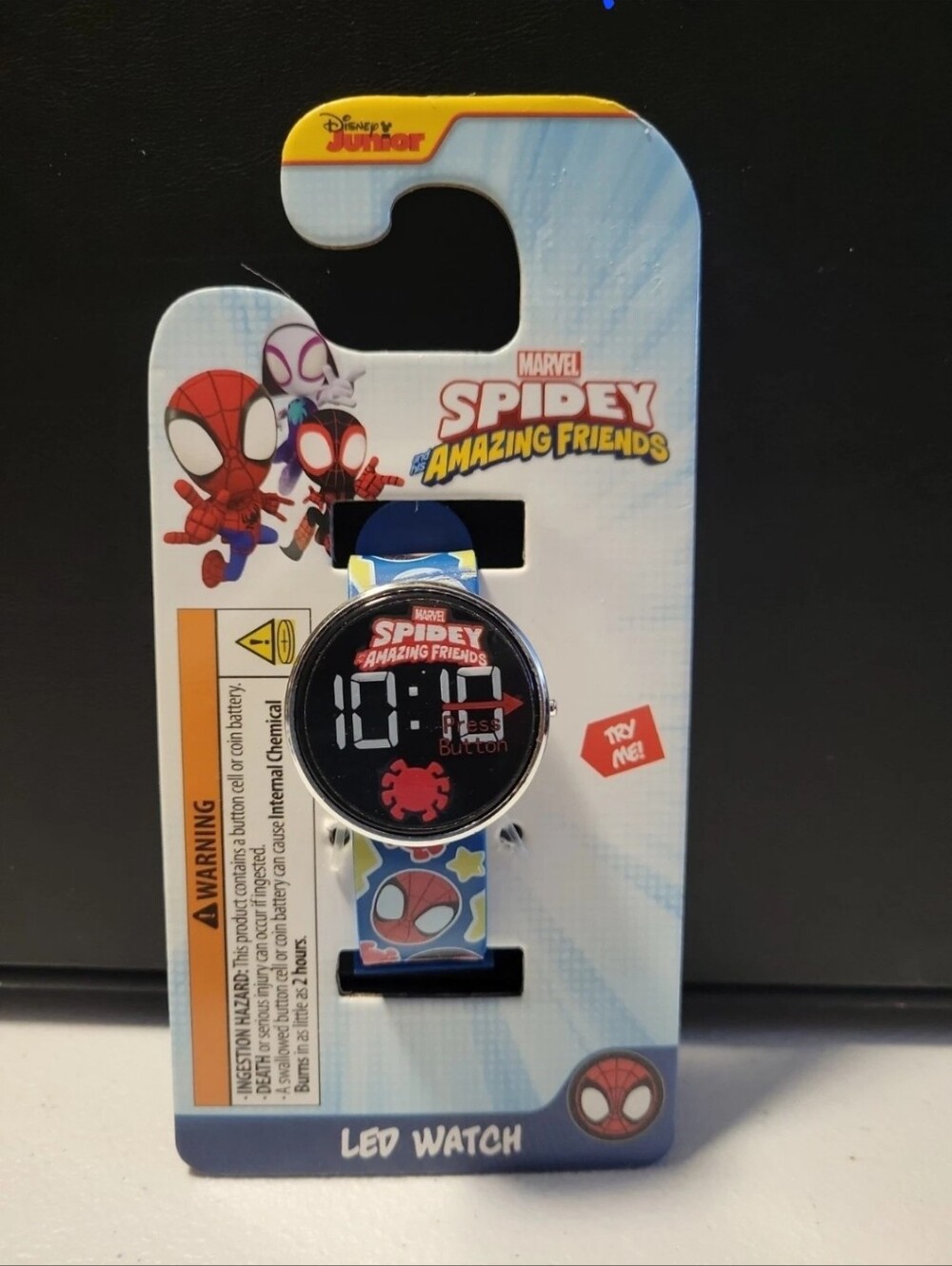 Marvel Spidey Amazing Friends Kids LED Watch - Blue  T24